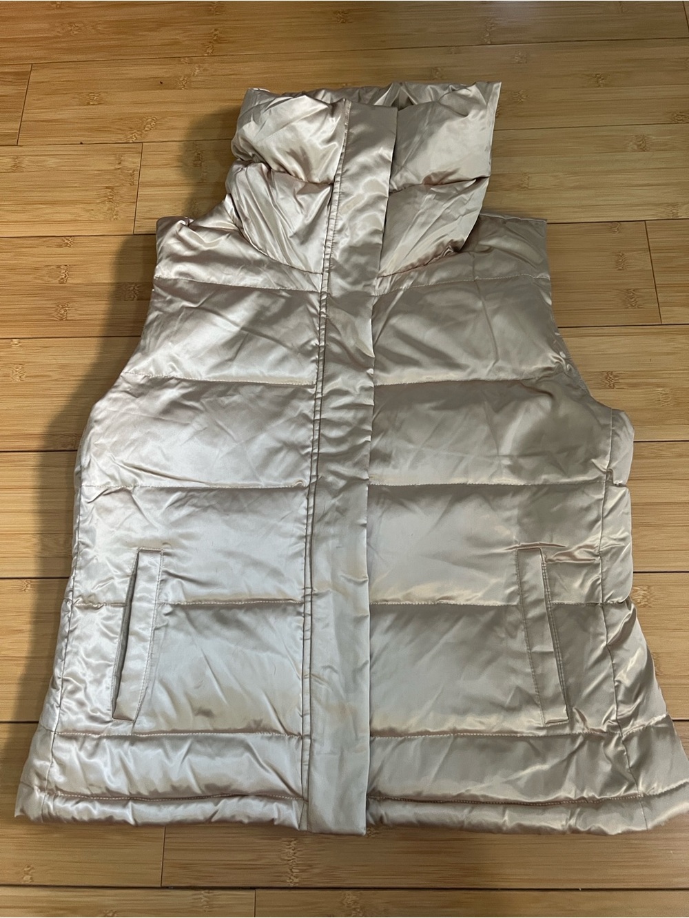Talbots Quilted Puffer Vest - Champagne
